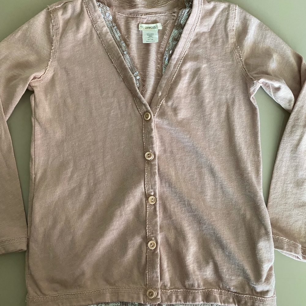 Crewcuts by J. Crew for girls Mauve Cardigan Sz 6-7